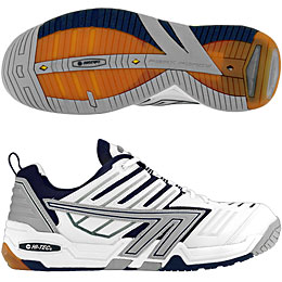 Hi-Tec 4:SYS Squash Men's Shoe (White/Navy) - ONLY SIZE 7, 7.5 & 14 LEFT IN STOCK 